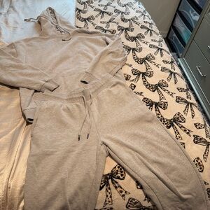 Fashion Nova Gray Hoodie and Sweatpants Set